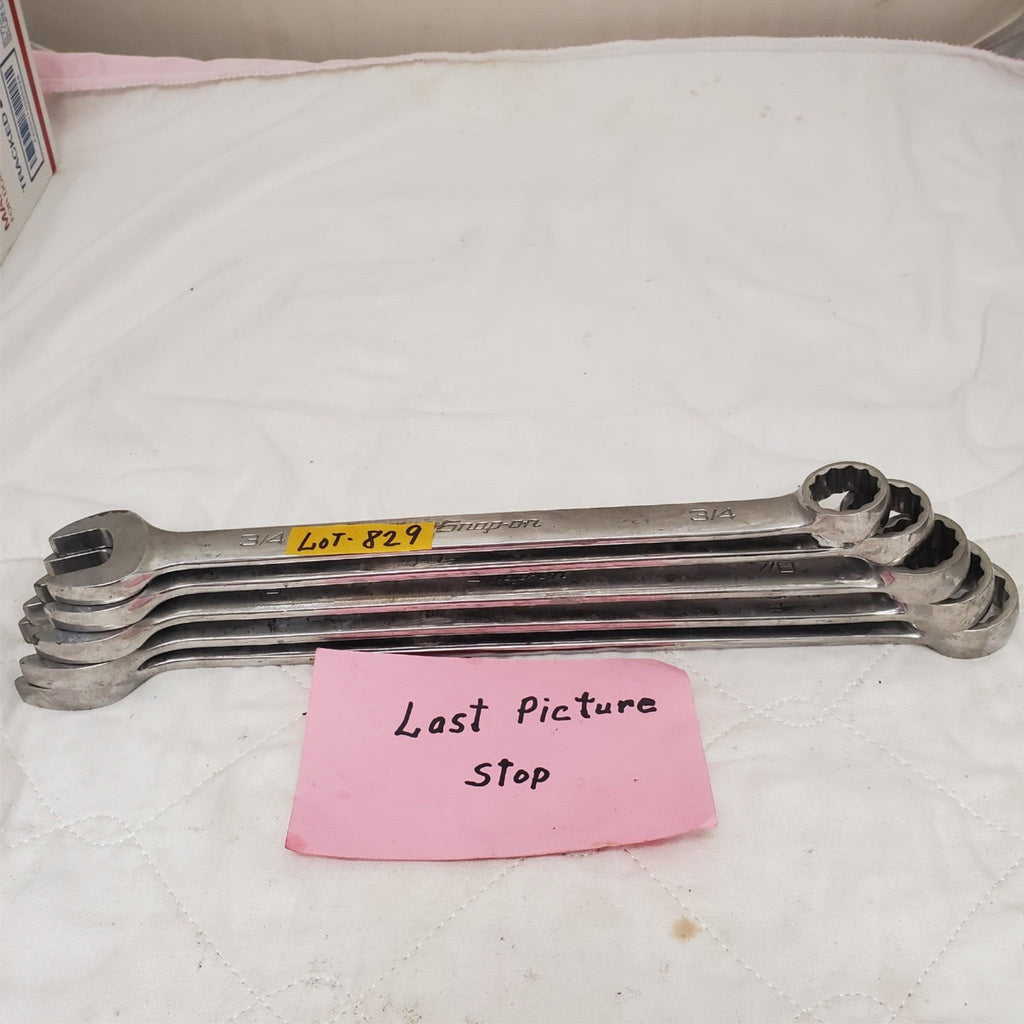 Lot of 5 Snap-On Combination Box Wrenches Set LOT-829