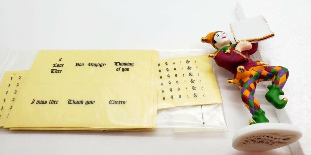 Dept 56 Heritage Village Jester Hear Ye Hear Ye Merry Christmas Banner 56.55523