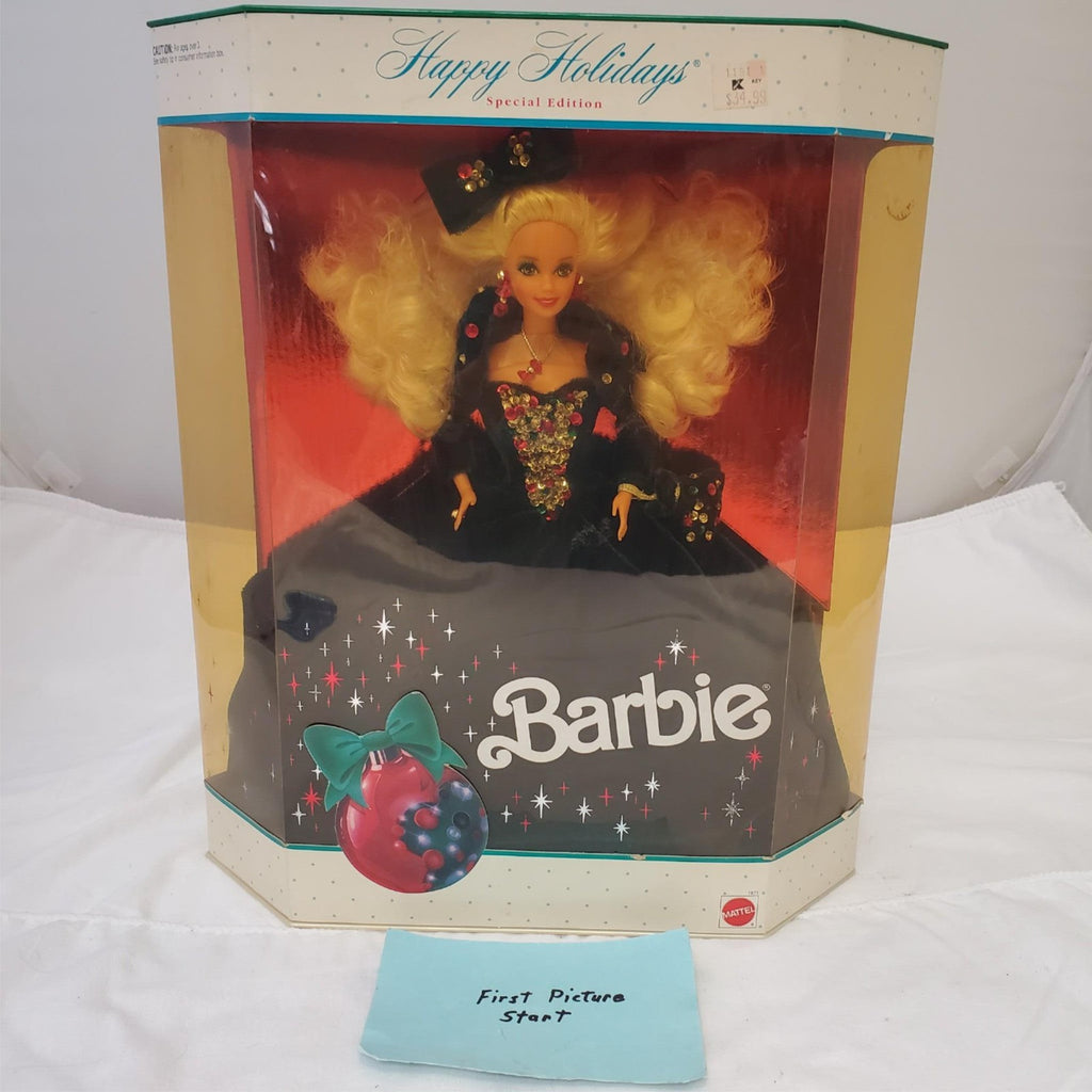 Barbie 1991 - Happy Holidays Barbie Doll - Holiday Treasure in Velvet & Jewel