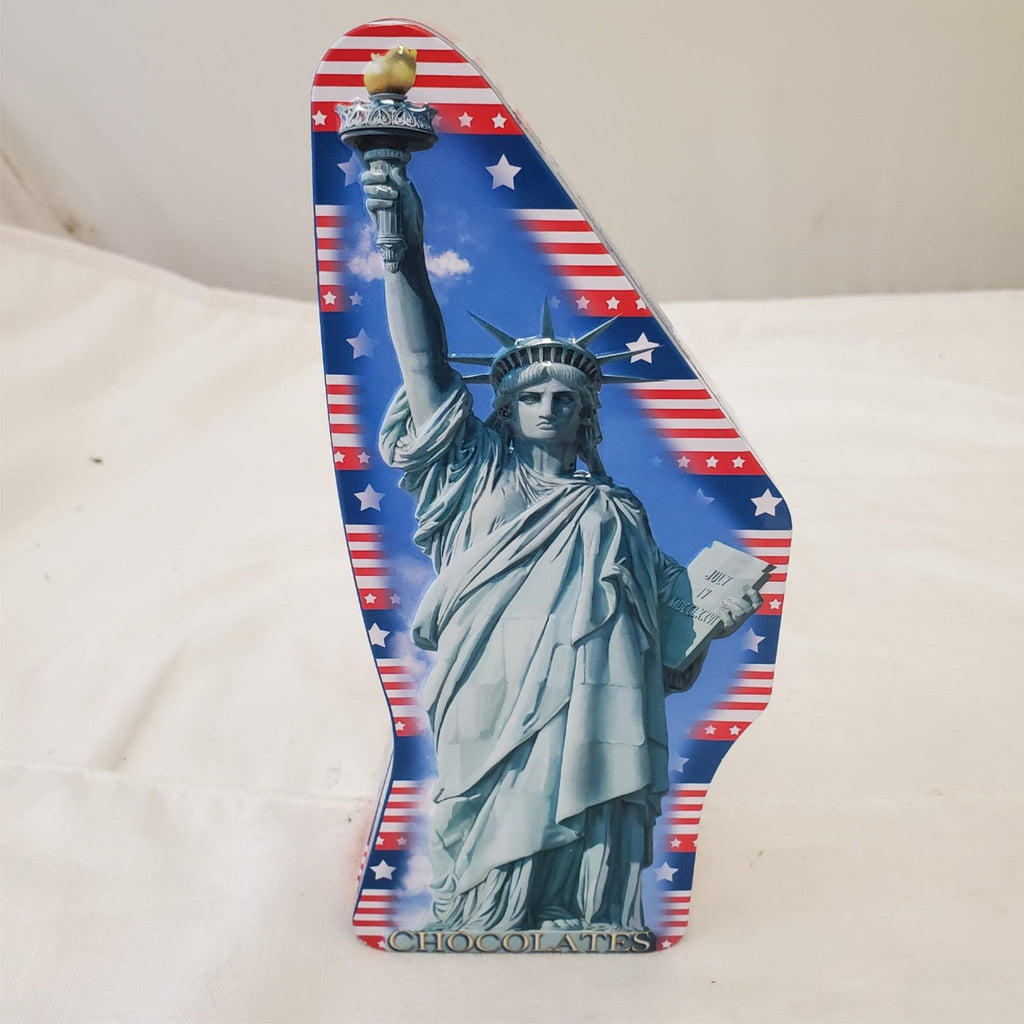 American Eagle Statue of Liberty Tin Candy Container