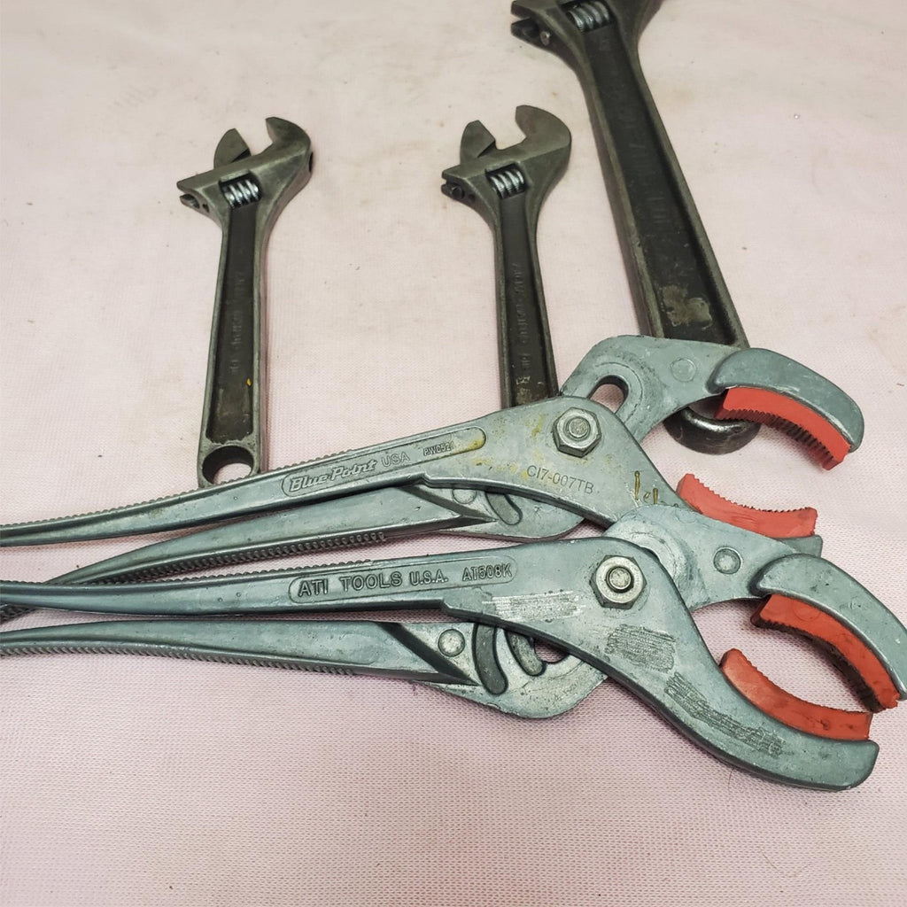 Lot of 5 Assorted Adjustable Wrench and Pliers Set LOT-929