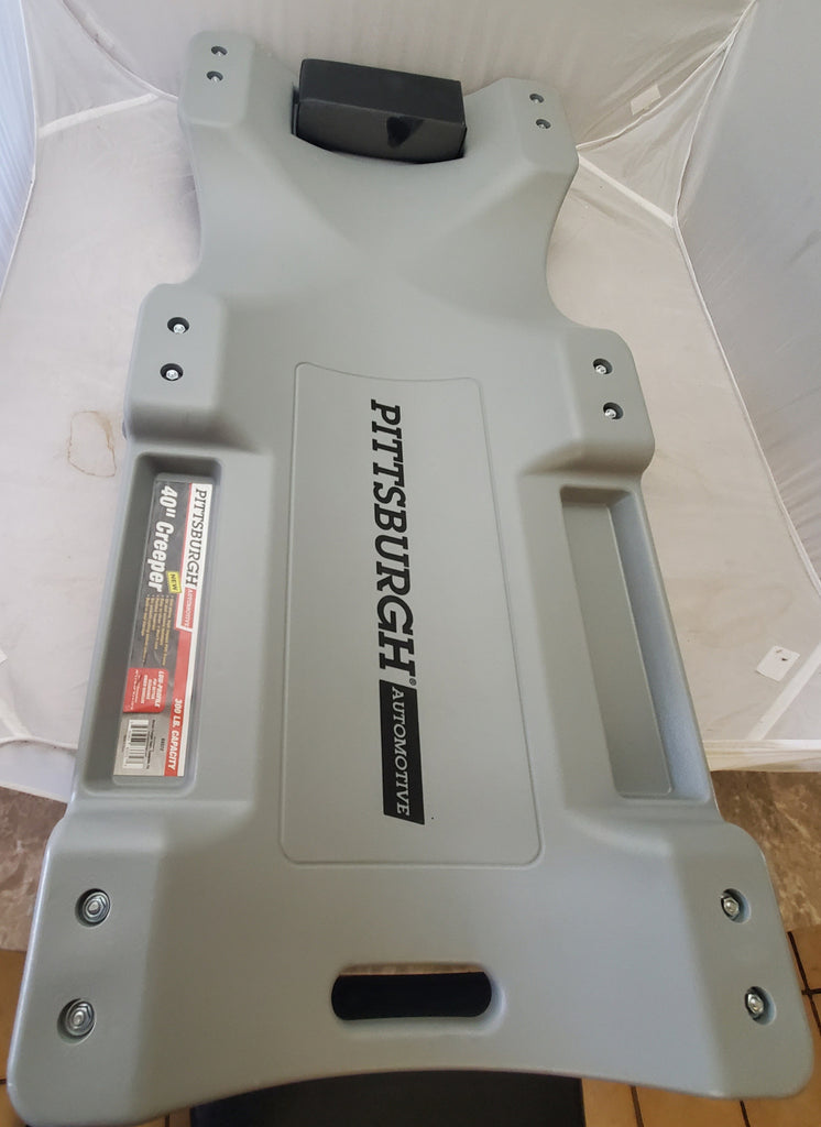 PITTSBURGH AUTOMOTIVE 40 In. 300 Lb. Capacity Low-Profile Creeper- Grey