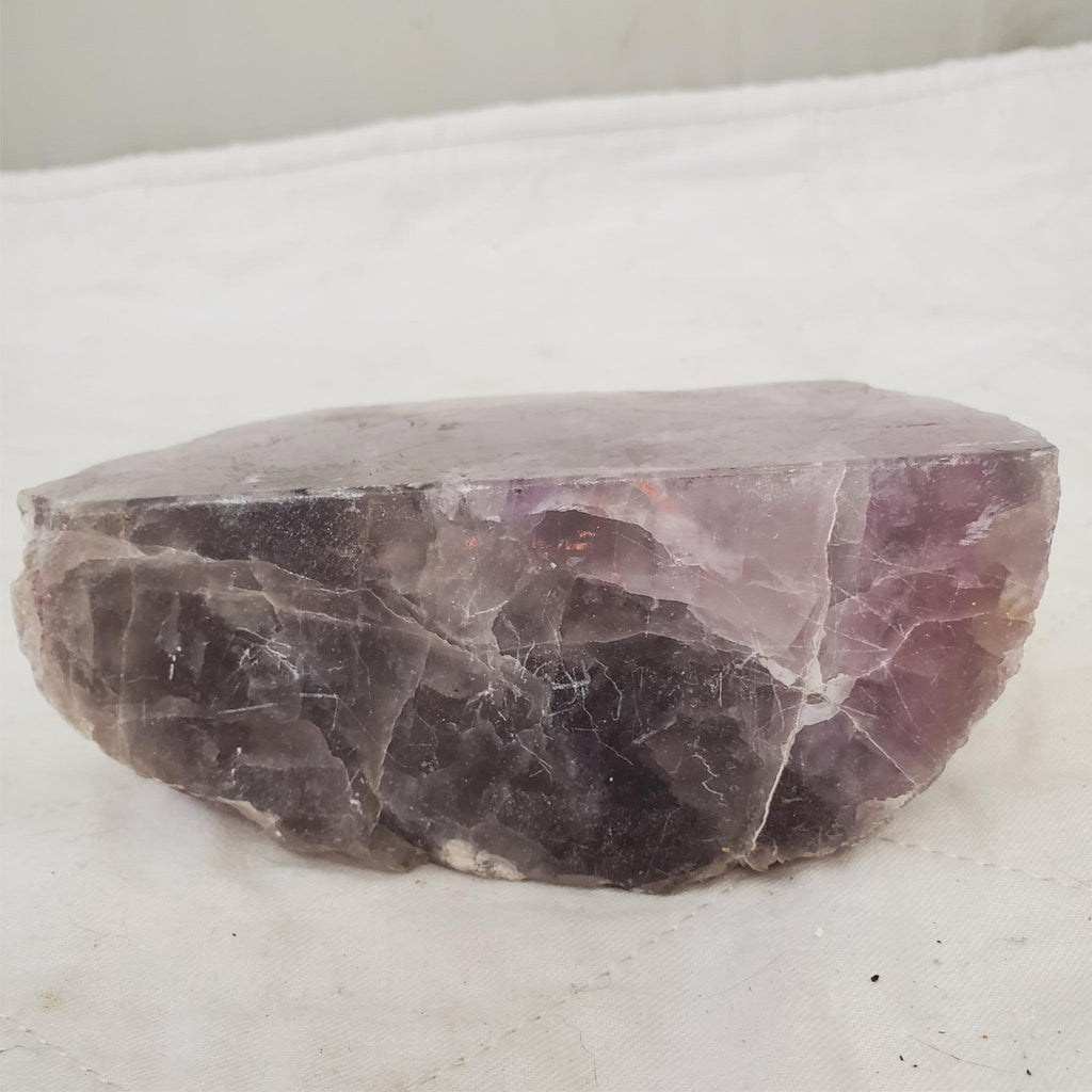 Natural Lepidolite Crystal Sliced Coarse Purple Mica Rock