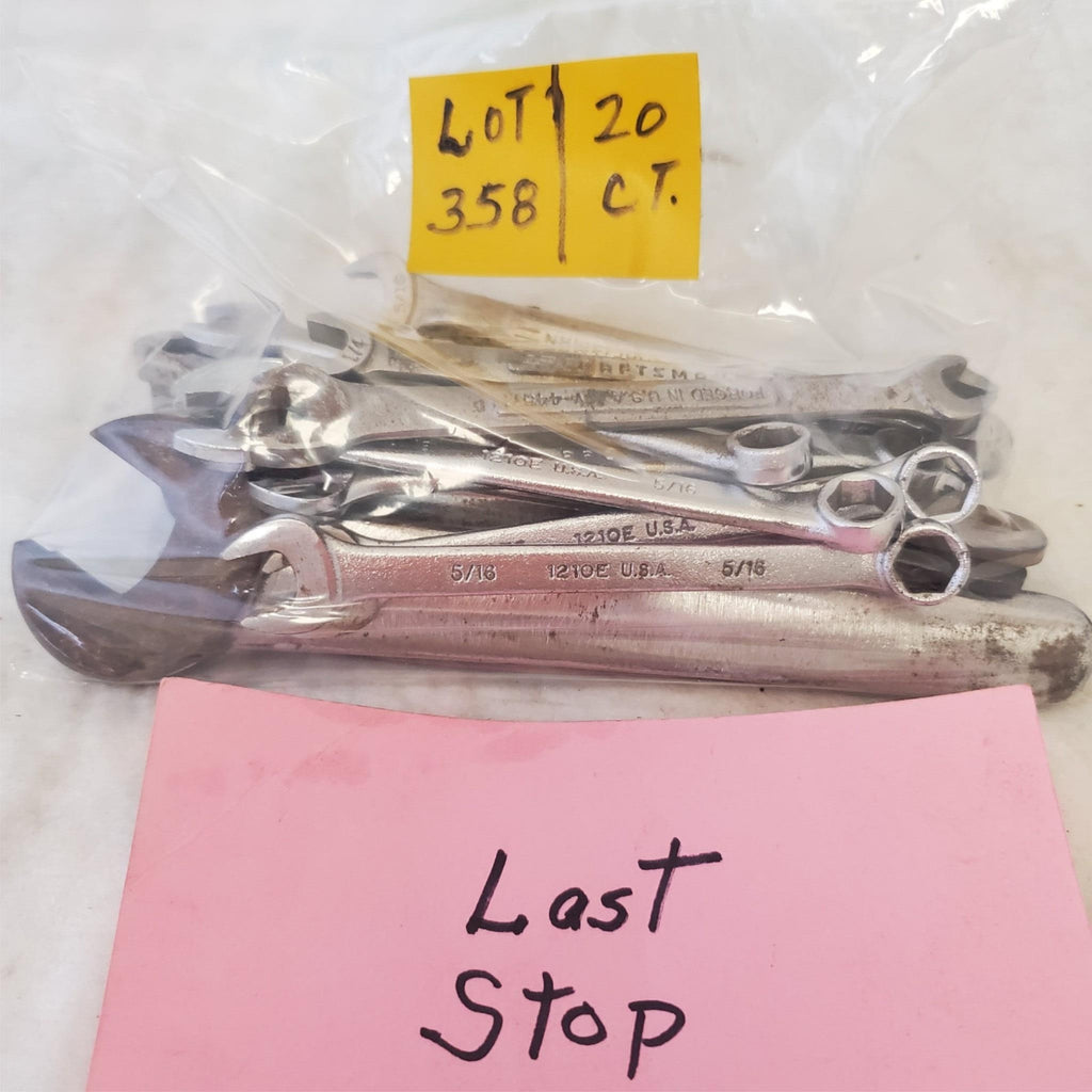 Lot of 20 Various Brand Assorted Size Wrenches Hand Tools LOT 358