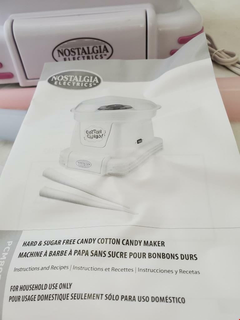 Nostalgia Electrics Hard & Sugar-Free Candy Cotton Candy Maker Machine