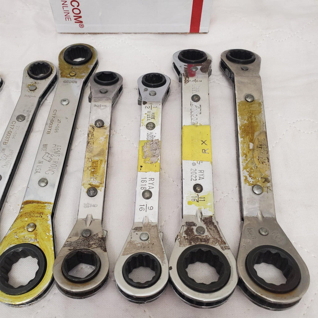 Lot of 28 Bluepoint, Armstong & more Ratcheting Wrench Set LOT-785