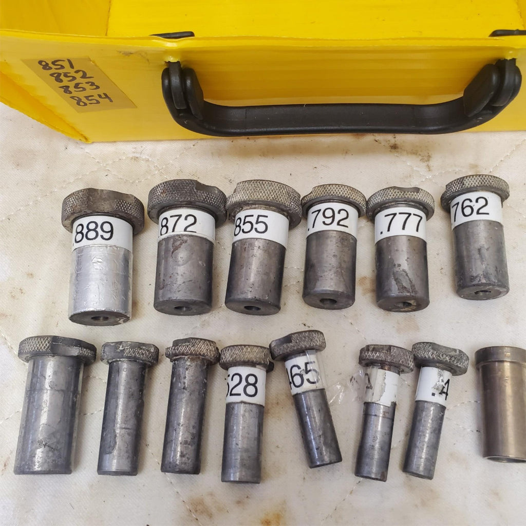 Lot of 14 Assorted Knurled Grip Steel Punch Dies Set LOT-851