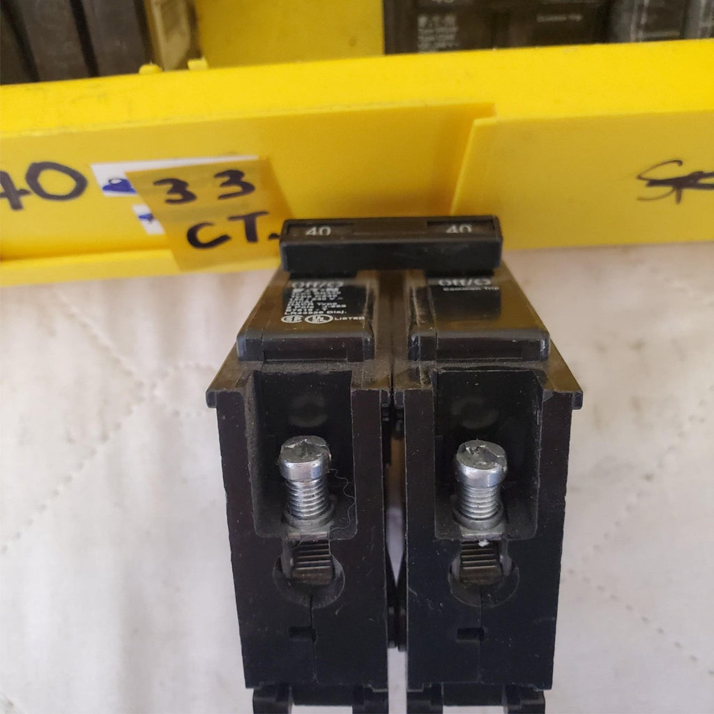 Large Lot of 33 Used Circuit Breakers Assorted #40