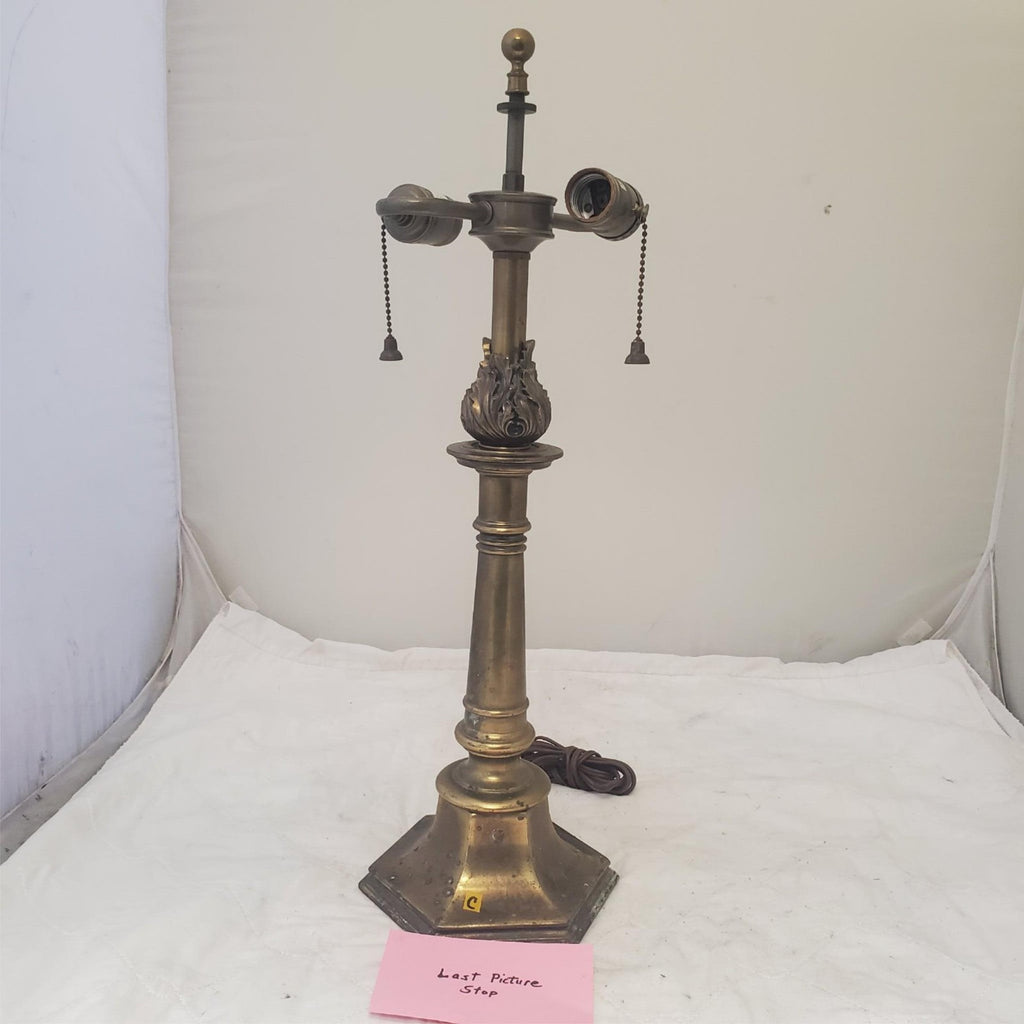 Vintage Brass Double Socket Stiffel Portable Table Lamp C
