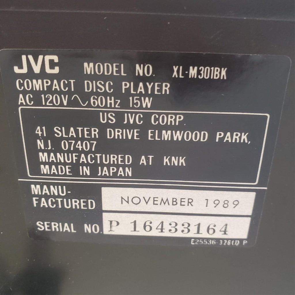 JVC Model No XL-M301BK Compact Disc Player Great Working Condition, No Remote