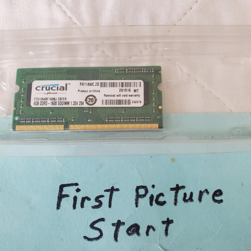 Crucial 4GB DDR3-1600 SODIMM Laptop Memory