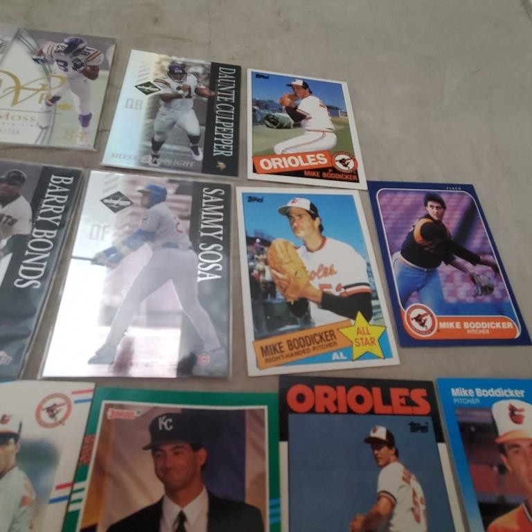 Lot Vintage Orioles Fleer Mike Boddicker Baseball Cards