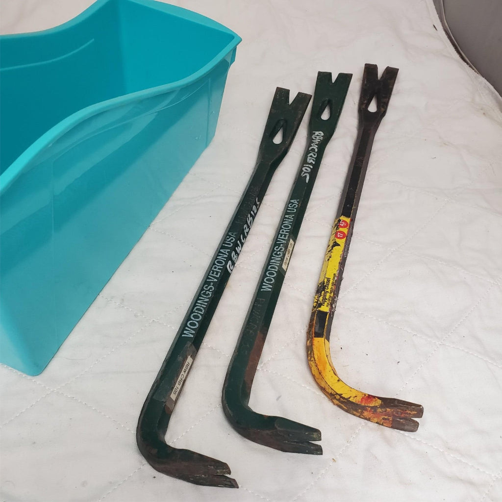 Lot of 3 High Leverage Gooseneck Pry Bar for Ripping and Prying LOT-226