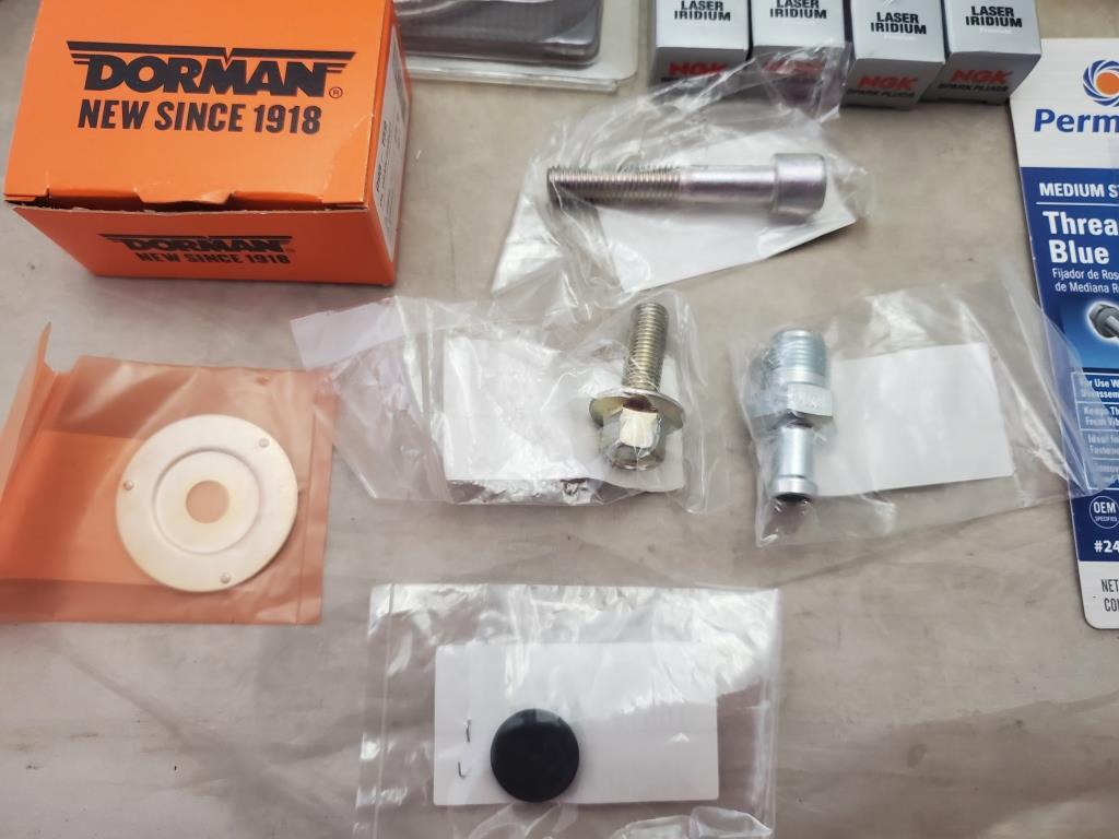 NGK Laser Iridium Spark Plug Oil Filter Black Idler Pulley ThreadLock Blue &More
