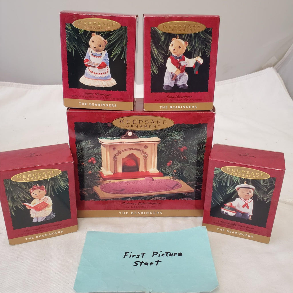 Lot of 5 Assorted Hallmark Keepsake Ornaments The Bearingers 1993