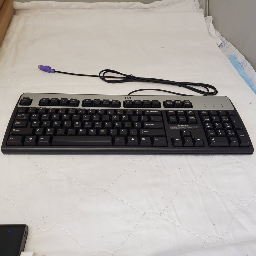 HP 434820-003 KB-0316 Wired Keyboard Black Silver