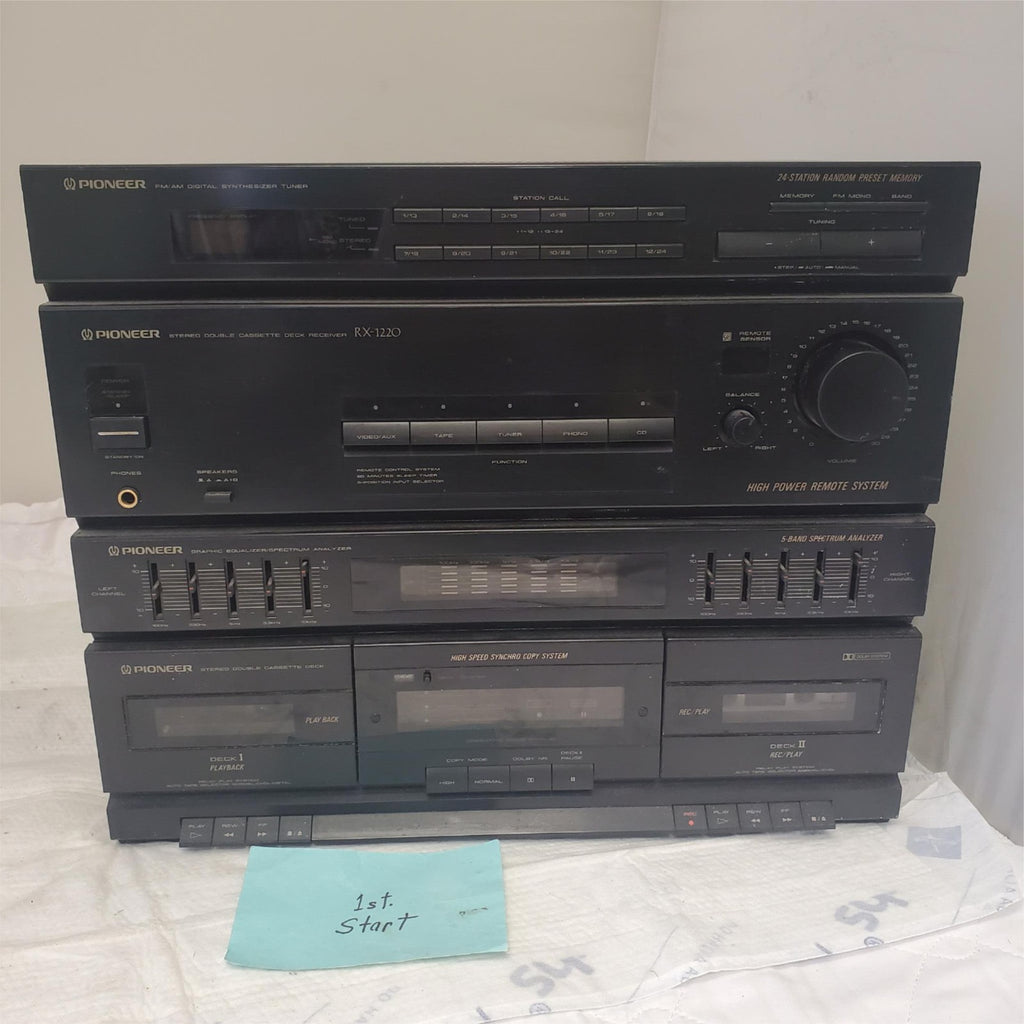 Vintage Pioneer RX-1220 Double Cassette Deck Receiver Graphic Equalizer