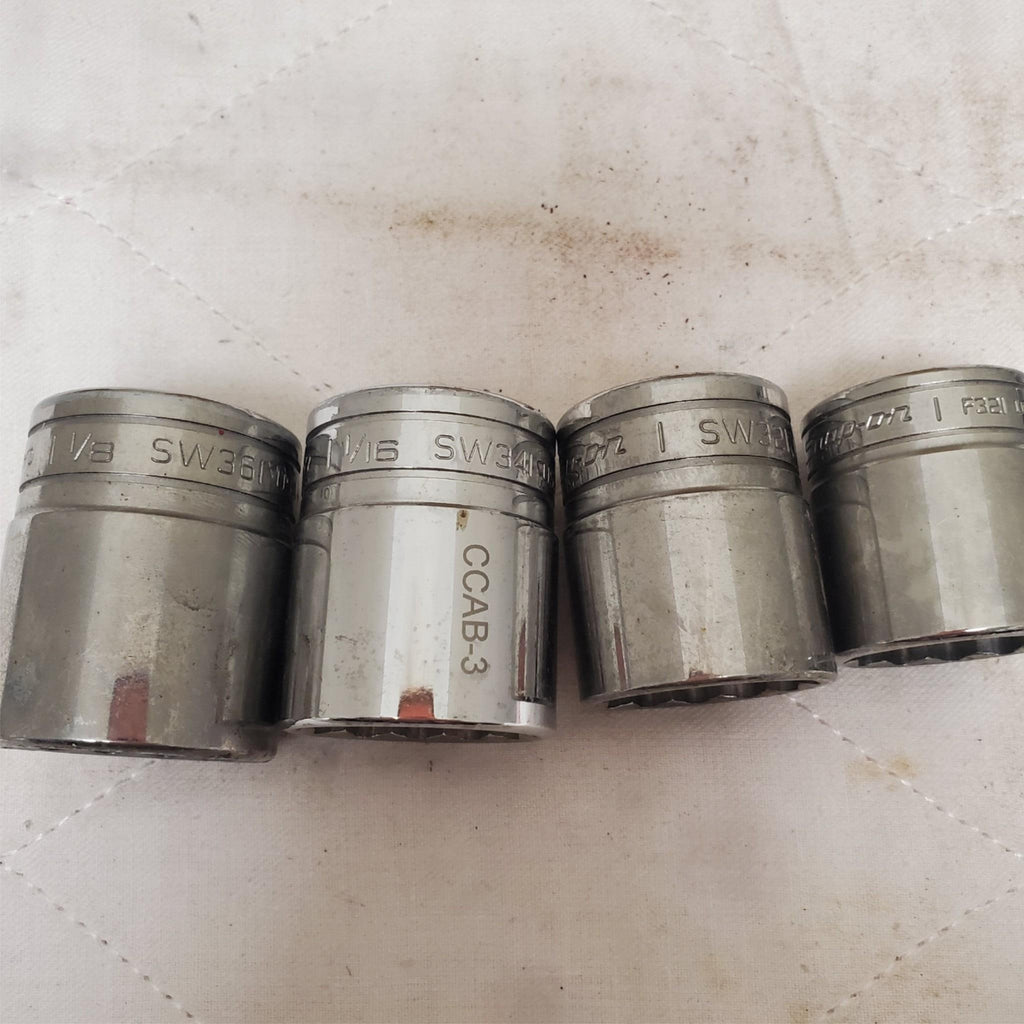 Lot of 12 Snap-on Deep Chrome Socket Mixed Set LOT-AB-18