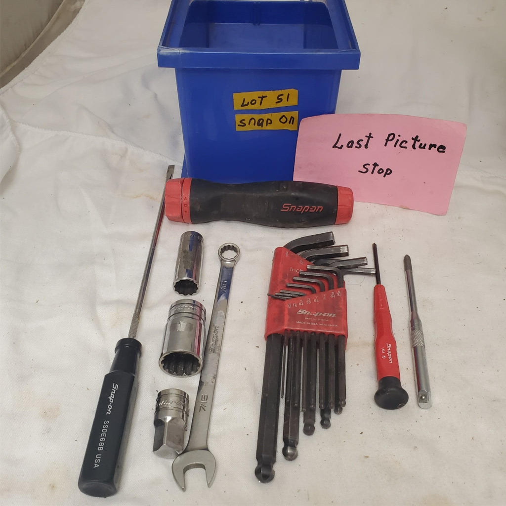 Lot of Snap On Hand Tools Screwdriver Sockets Wrench Hex Key Set Lot-51