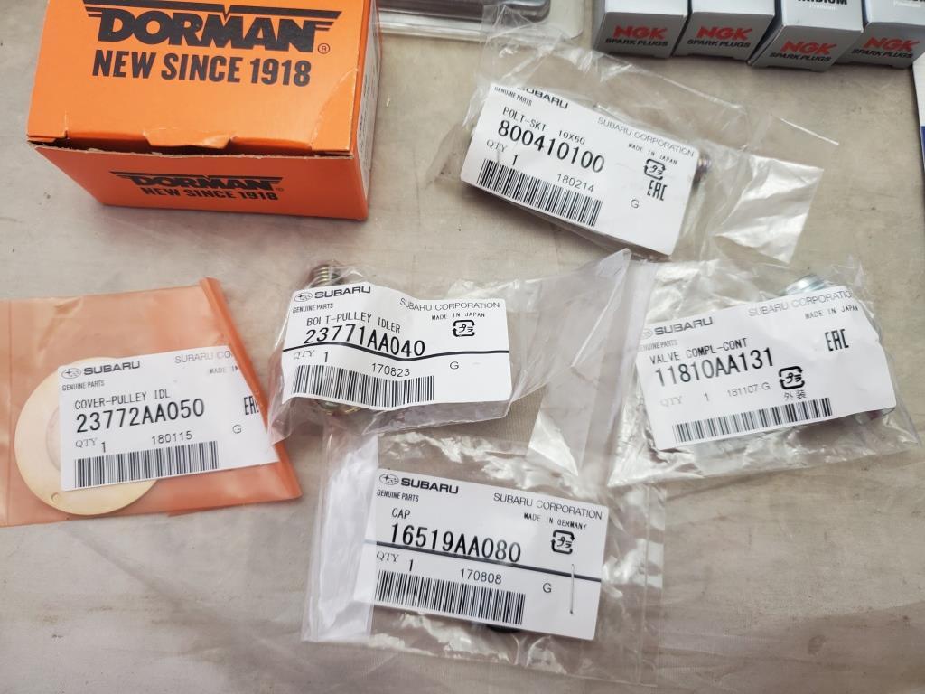 NGK Laser Iridium Spark Plug Oil Filter Black Idler Pulley ThreadLock Blue &More