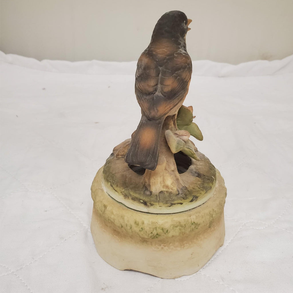 Lefton #KW7229 Porcelain Sparrow figurine Music Box