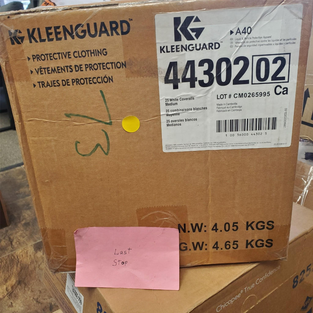 Kimberly-Clark 44302 Disposable Coveralls, M, 25 , White, Kleenguard A40