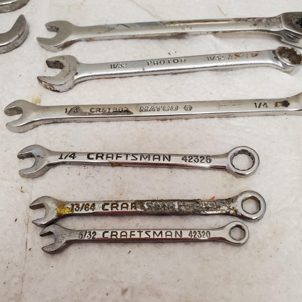 Lot of Assorted Open-End Combination & Double Box Wrenches LOT-923