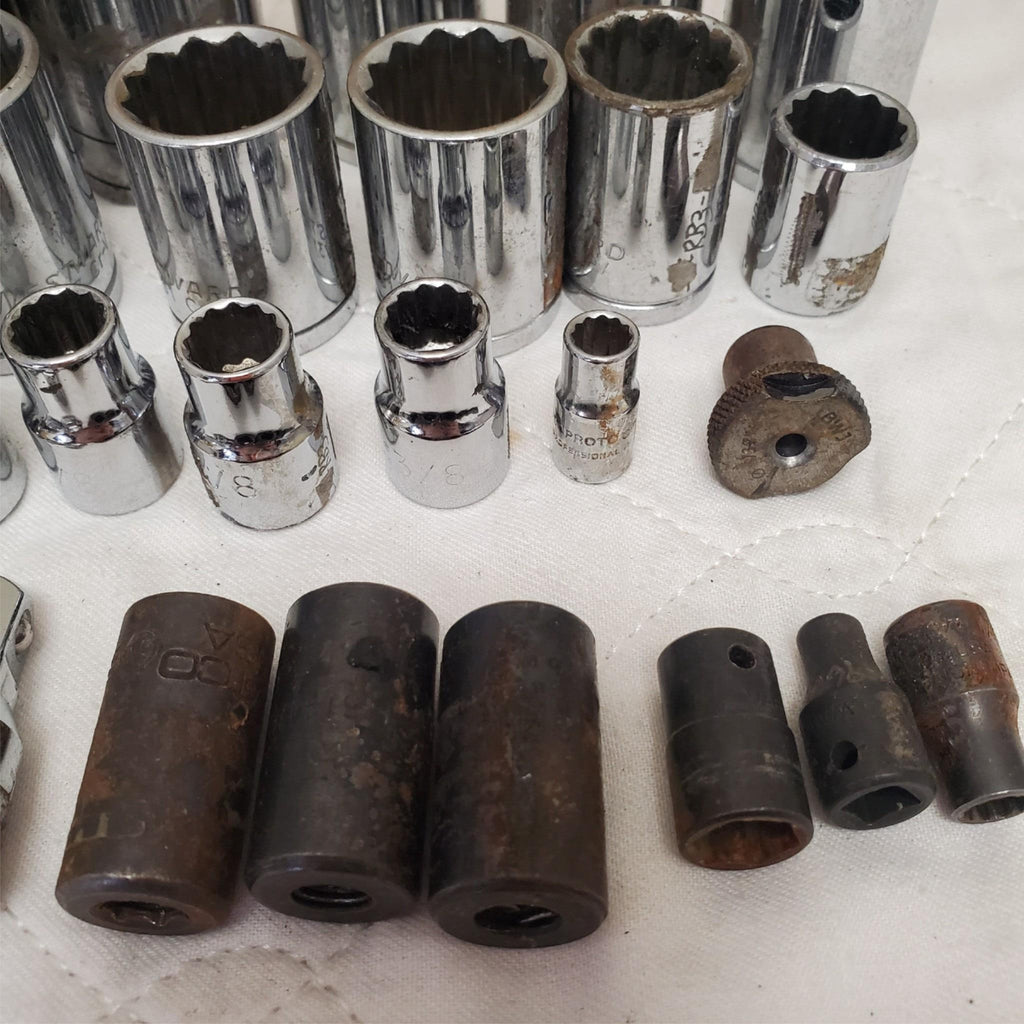 Lot of 29 Assorted Mixed Drive Impact Sockets LOT-221