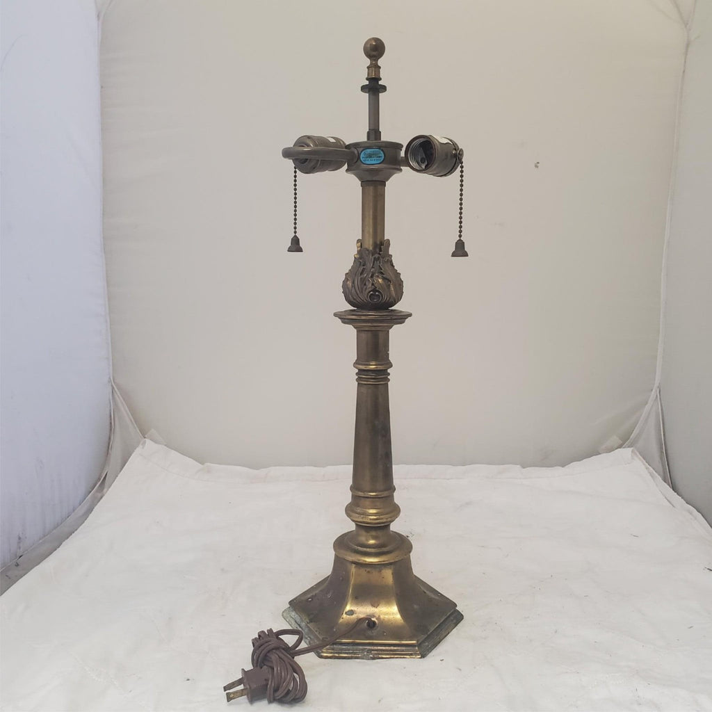 Vintage Brass Double Socket Stiffel Portable Table Lamp C
