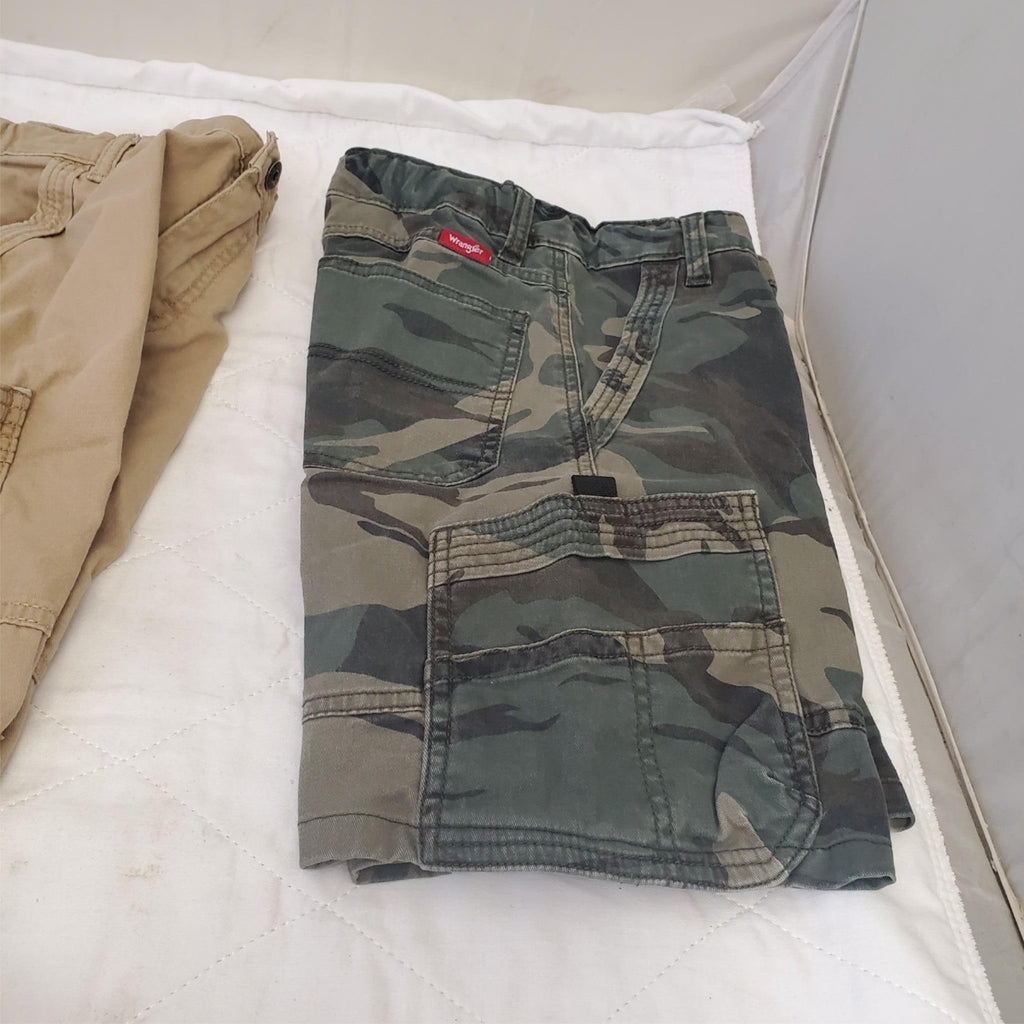 Lot of 5 Wrangler Boys Cargo Bermuda Shorts Size 12, 10