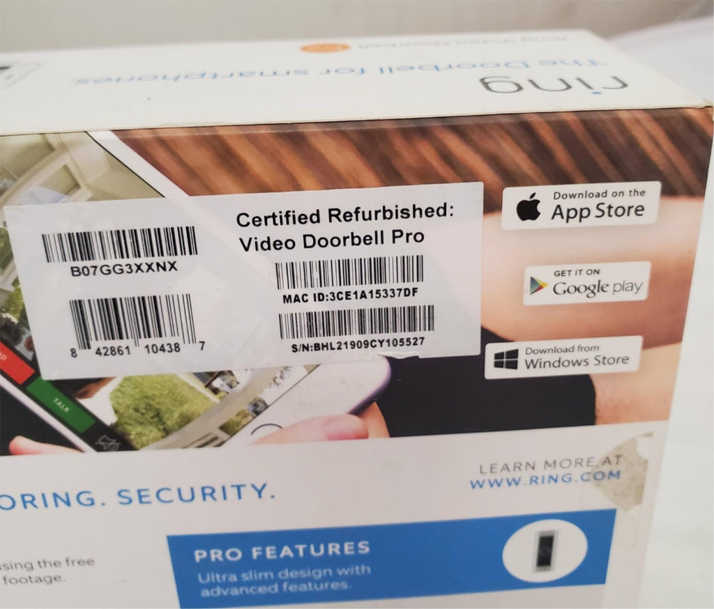 Ring 2549AG660L-B01FX Smart Wifi Cam Video Doorbell Pro