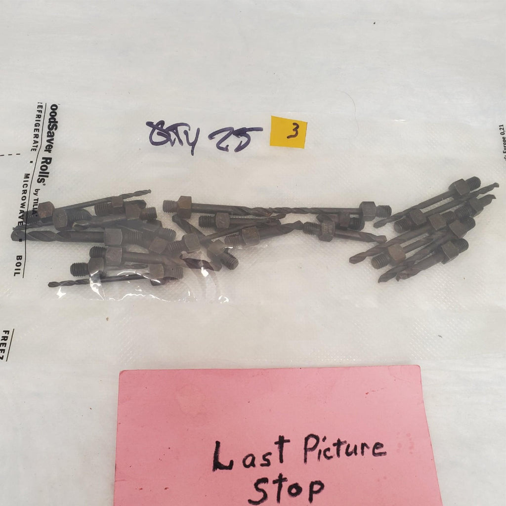 Lot of 25 Assorted Threaded Drill Bits Aircraft Tool - 3