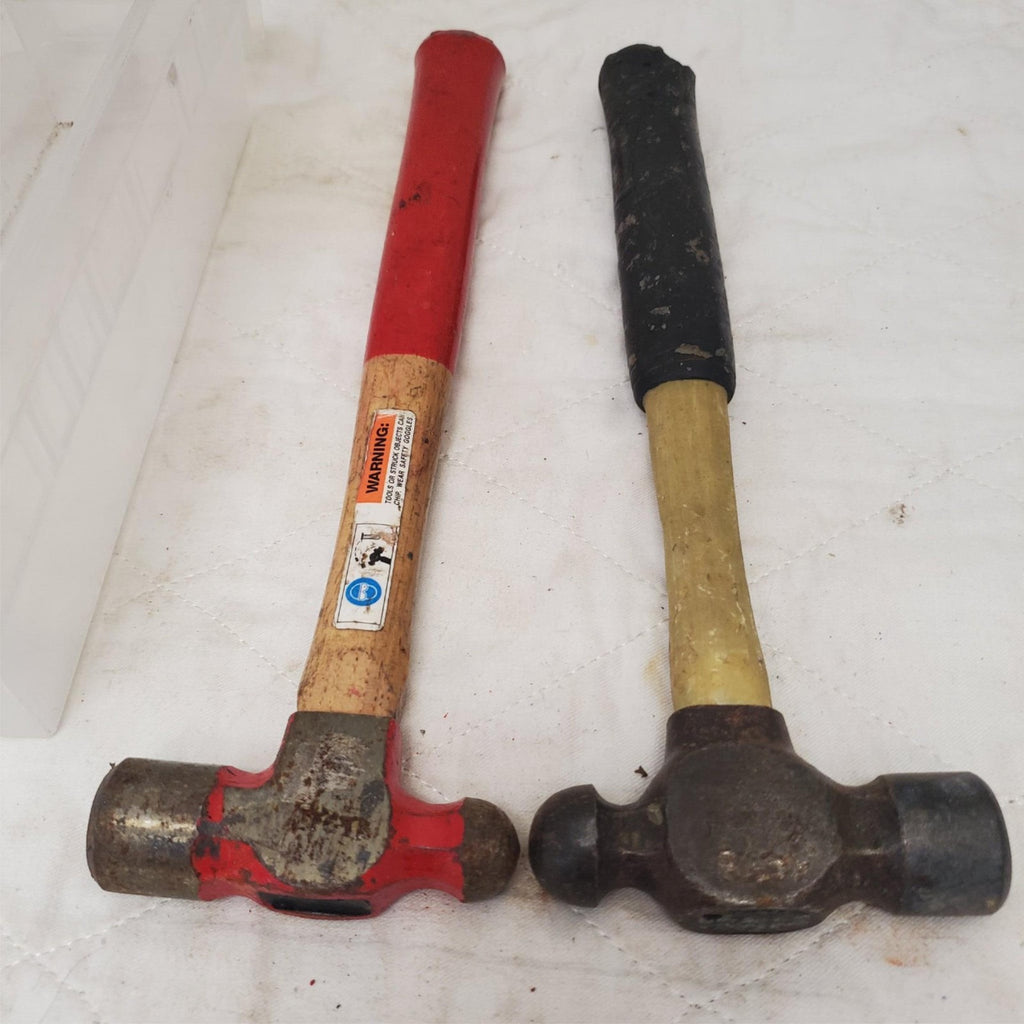 Lot of 2 Assorted Head Ball Pein Hammer with Wood Handle LOT-770