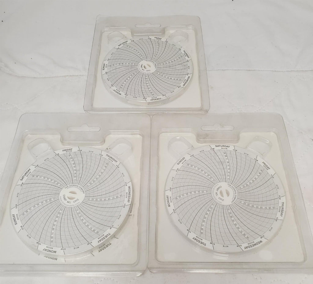 Lot of 3 Dickson 4 Inch Day Time Charts