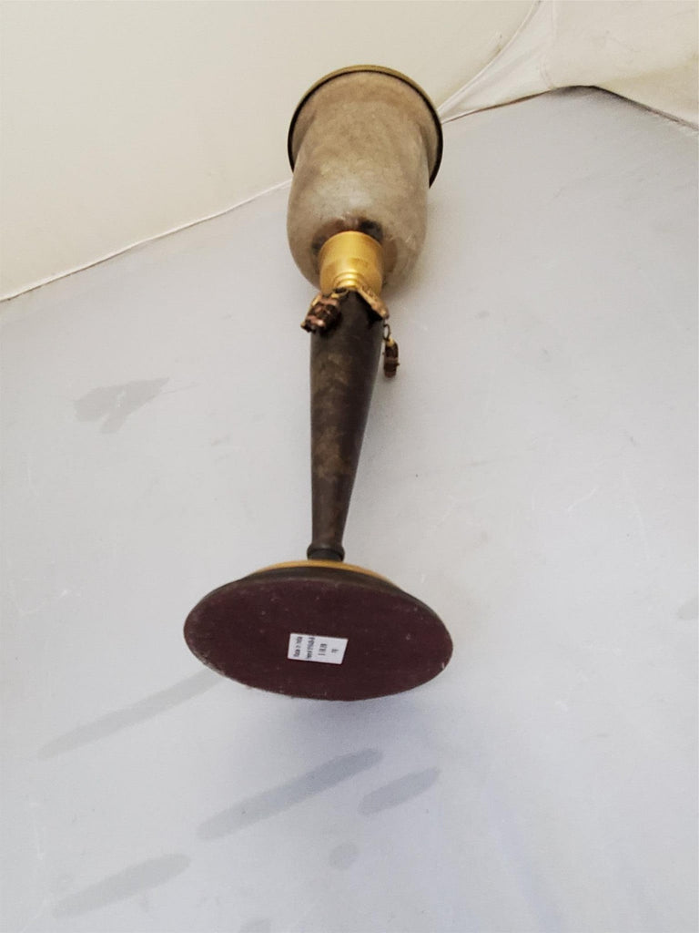 Tall Gold and Brown Antique Art Deco Table Candle Holder