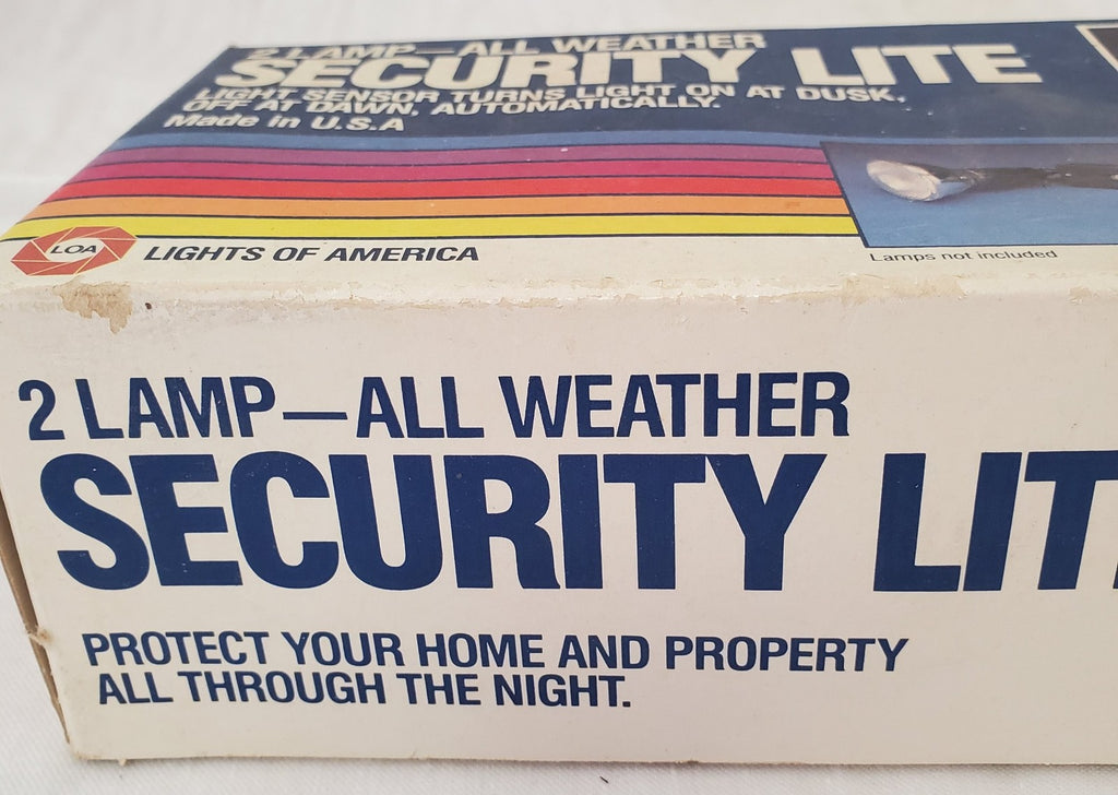 2 Lamp All Weather Security Lite Night Outdoor Adjustable Lights 