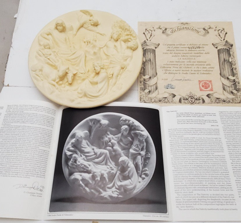 Studio Dante Di Volteradici Adorazione Dei Magi and La Nativita Plate