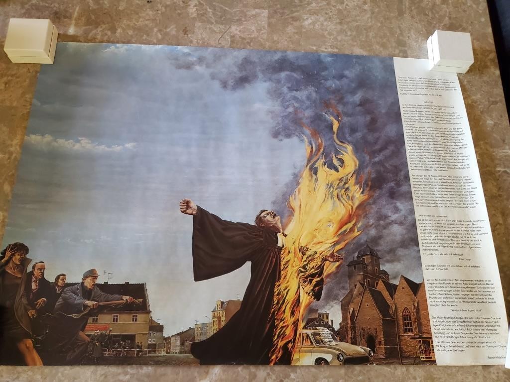 Matthias Koeppel Die Selbstverbrennung des Oskar Brusewitz Art Poster