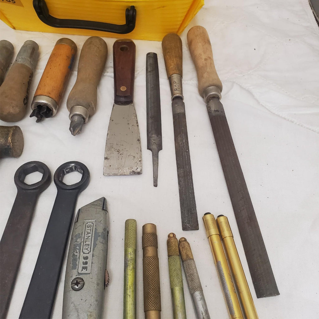 Lot of 4 Used Hand Tools Wood Chisels Hammer Screwdrivers and More LOT-42