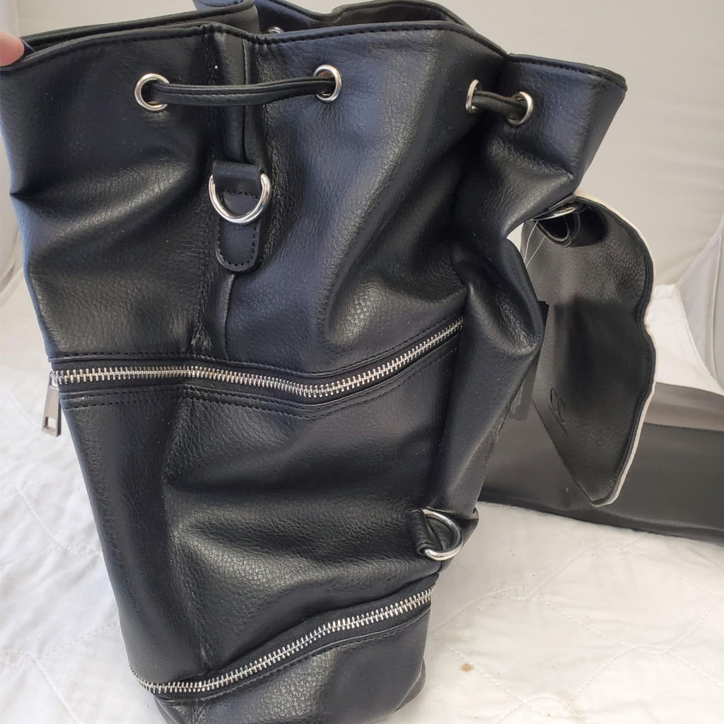 Citi Collective Multiple Use Leather Tote Bag Convertible to Backpack Tassle