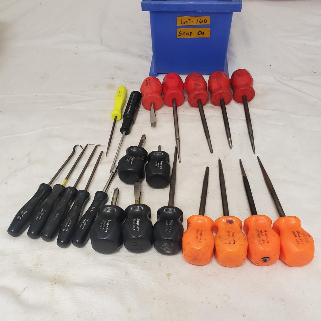 Lot of 21 Assorted Snap-on Flat Head Slotted Nut Driver & More LOT-160