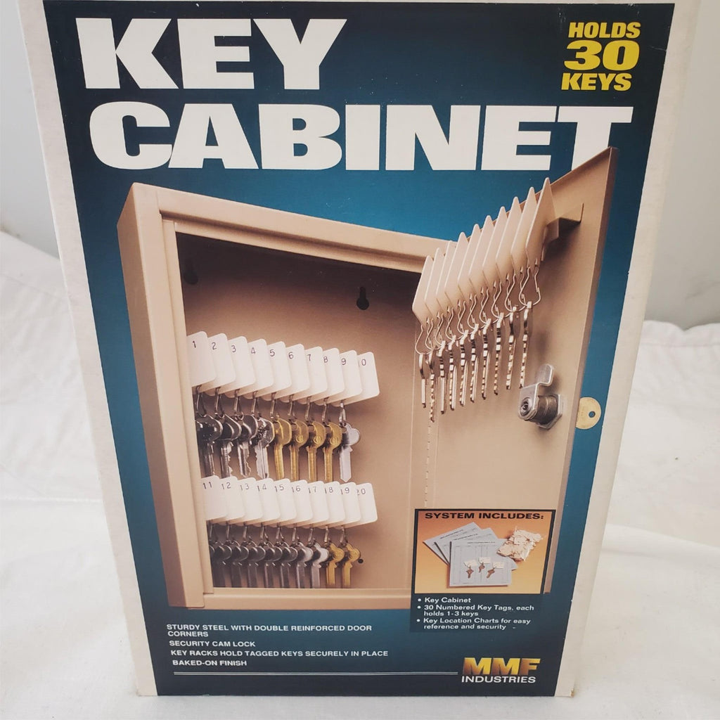 MMF Industries Steel Key Cabinet Holds 30 Keys Lockbox