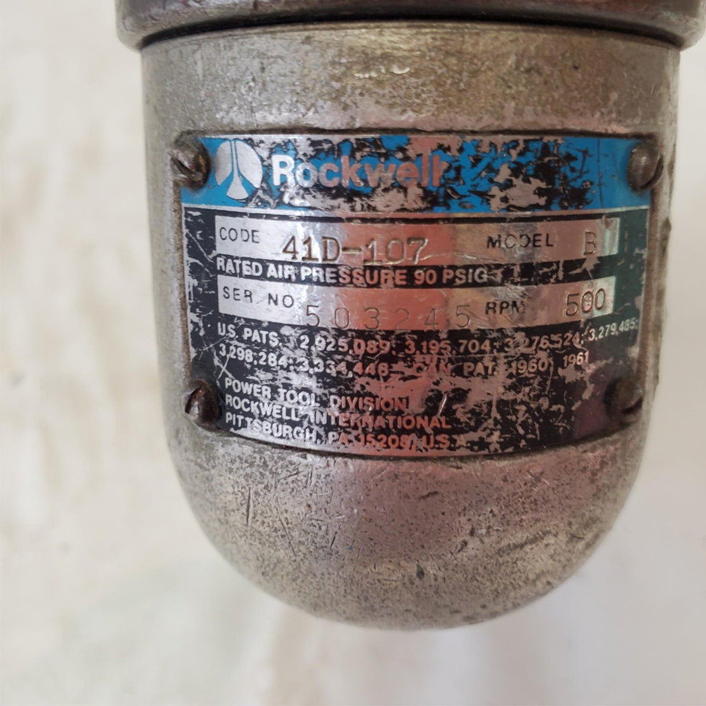 Rockwell 41D107B Pistol Grip Pneumatic Air Drill Air Tool AK31