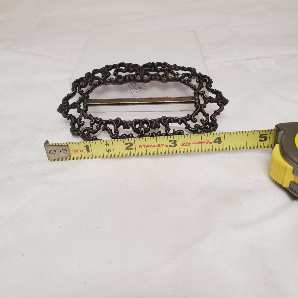 Antique Victorian Style Ornate Filigree Belt Buckle