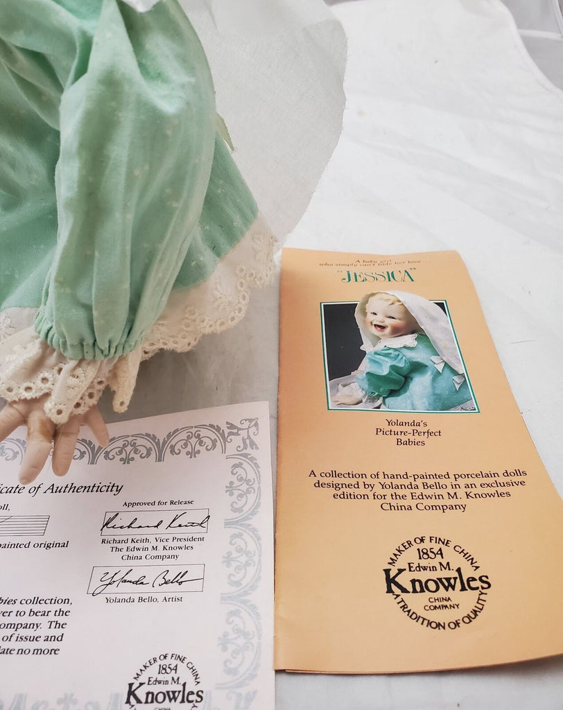 Edwin M Knowles Picture Perfect Babies Jessica Porcelain Doll by Yolanda Bello