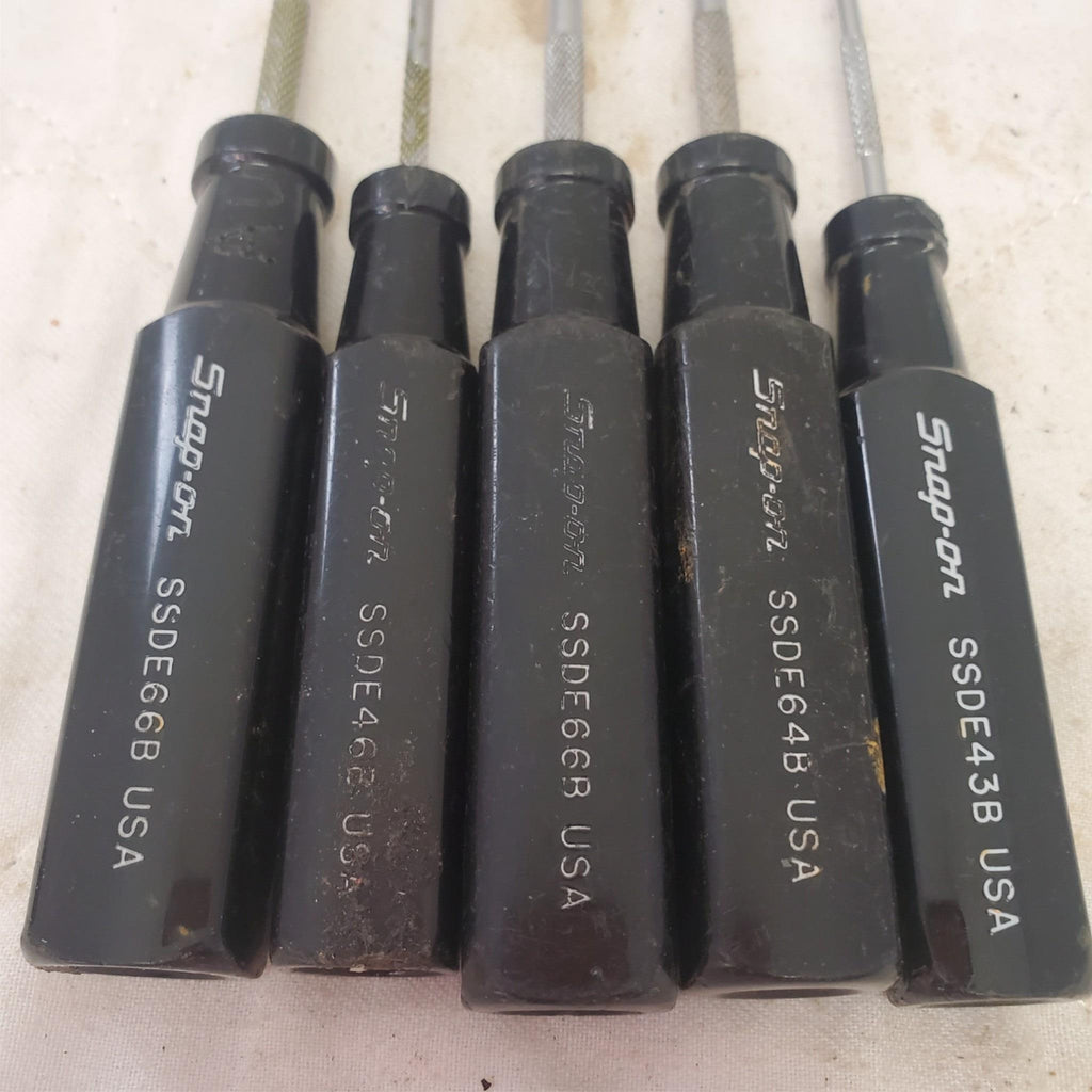 Lot of 5 Snap-on Electronic Slotted Flat Tip Screwdriver Set LOT-842