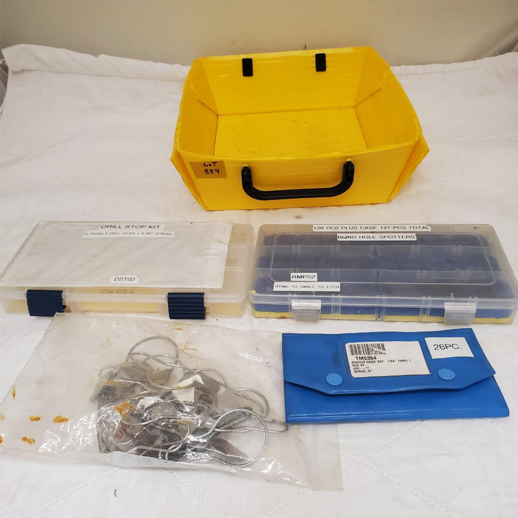 Lot of Machinist Radius Gage Set Pin Protrusion Gauge & Drill Stop Kit LOT-884