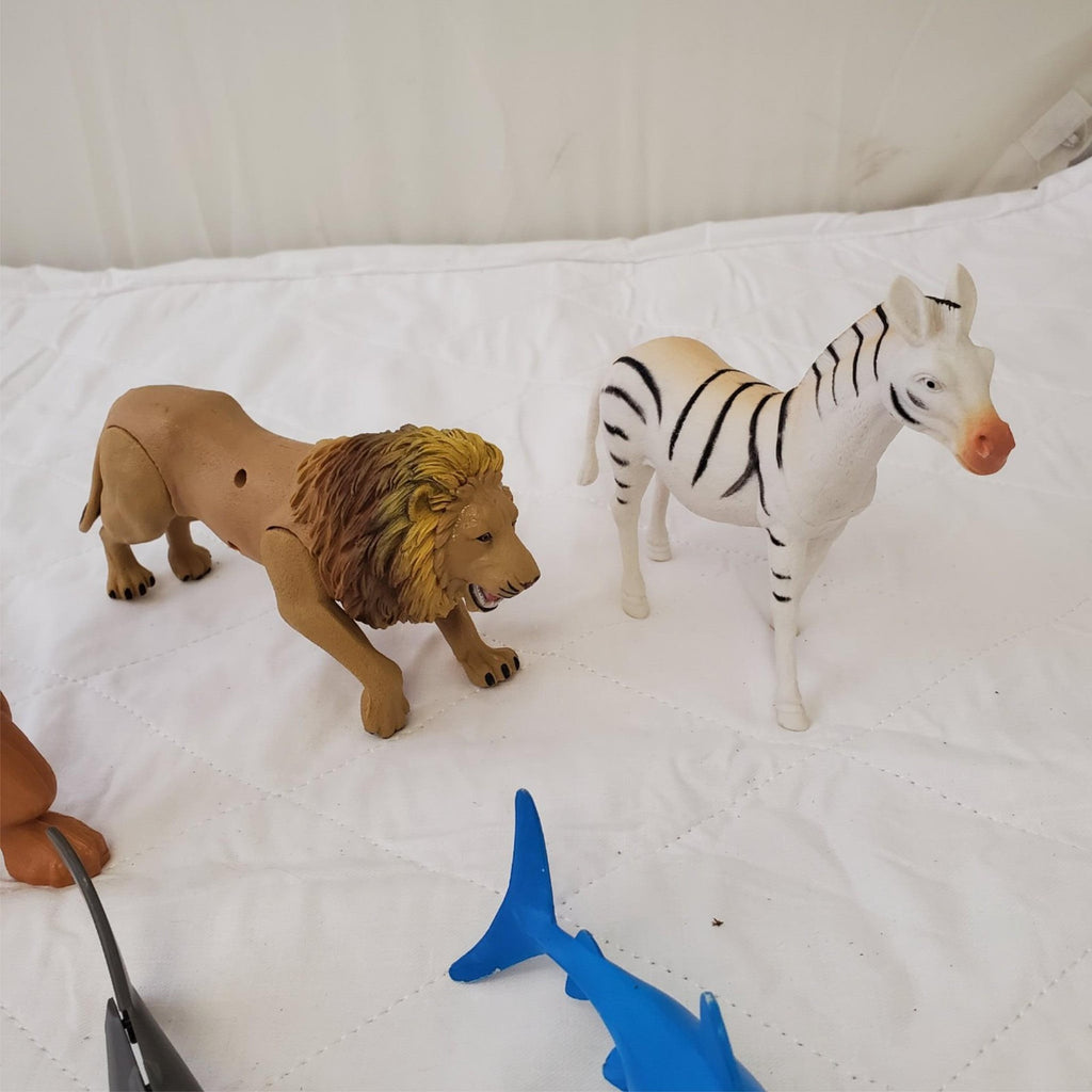Lot of Assorted Lion, Zebra, Fishes & other Animals Toy Figures