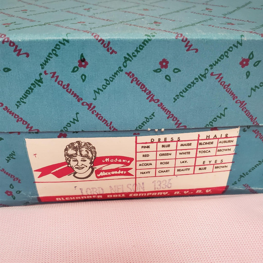 Madame Alexander #1336 Lord Nelson #1338 Lady Hamilton Dolls with Original Box