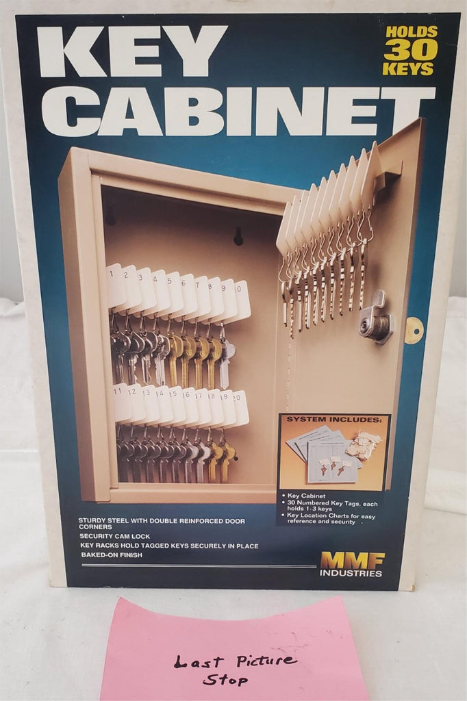 MMF Industries Steel Key Cabinet Holds 30 Keys Lockbox
